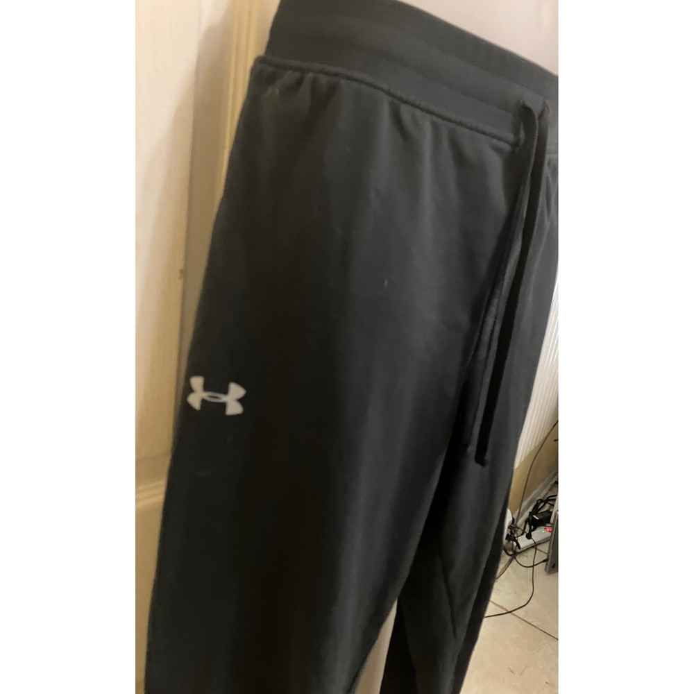 Under Armour Jogger Pants Large Black Loose Fit Athletic Training Sweatpants - Picture 3 of 6